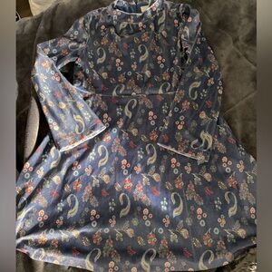 Zara crushed velvet paisley dress 7